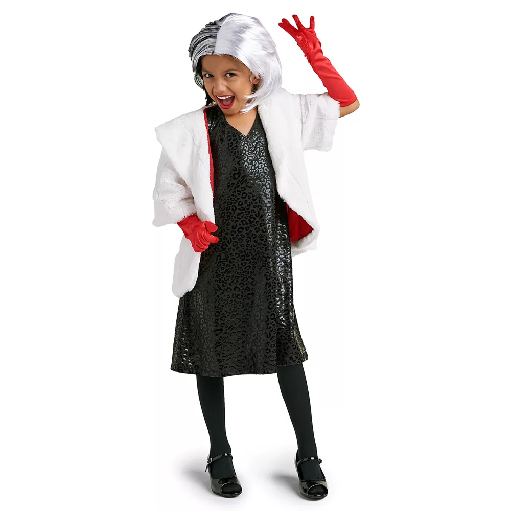 Disney Store Costume Cruella D'Enfer Pour Enfants, Les 101 Dalmatiens 1 Disney Store Costume Cruella D'Enfer Pour Enfants, Les 101 Dalmatiens