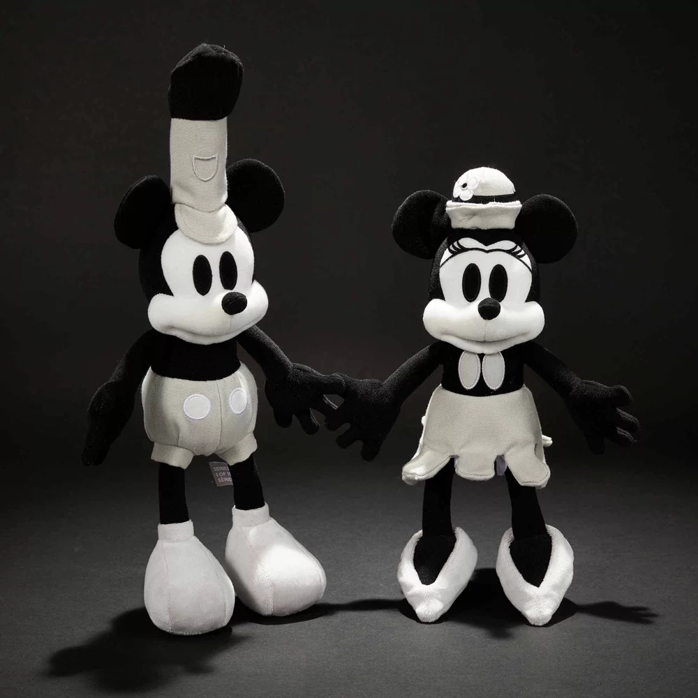 Ensemble De Petites Peluches Mickey Et Minnie Steamboat Willie Disney100 Decades 2 Ensemble De Petites Peluches Mickey Et Minnie Steamboat Willie Disney100 Decades – Image 2