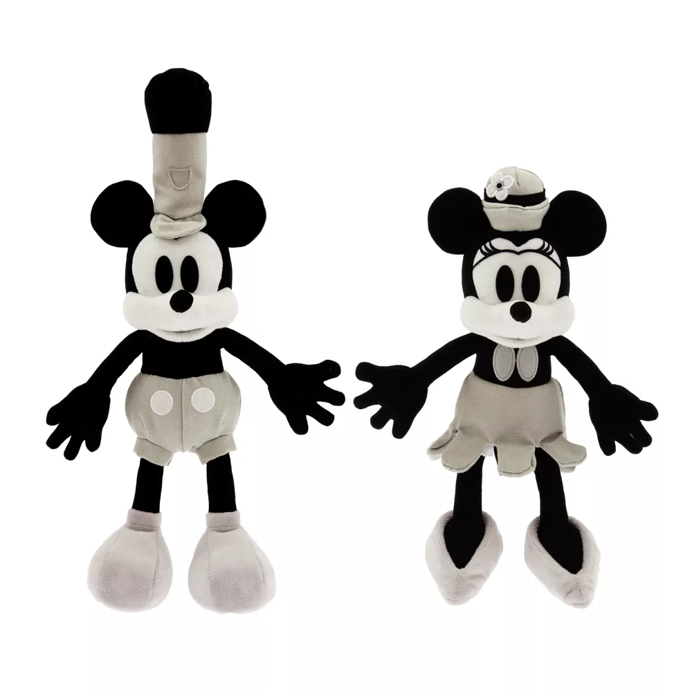 Ensemble De Petites Peluches Mickey Et Minnie Steamboat Willie Disney100 Decades 1 Ensemble De Petites Peluches Mickey Et Minnie Steamboat Willie Disney100 Decades