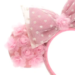 Disneyland Serre-tête à Oreilles De Minnie Avec Coeurs Et Fleurs Pour Adultes -Jouets Soldes 428403698660 3