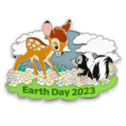 Disney Store Pin's Bambi Et Fleur En édition Limitée, Jour De La Terre 2023